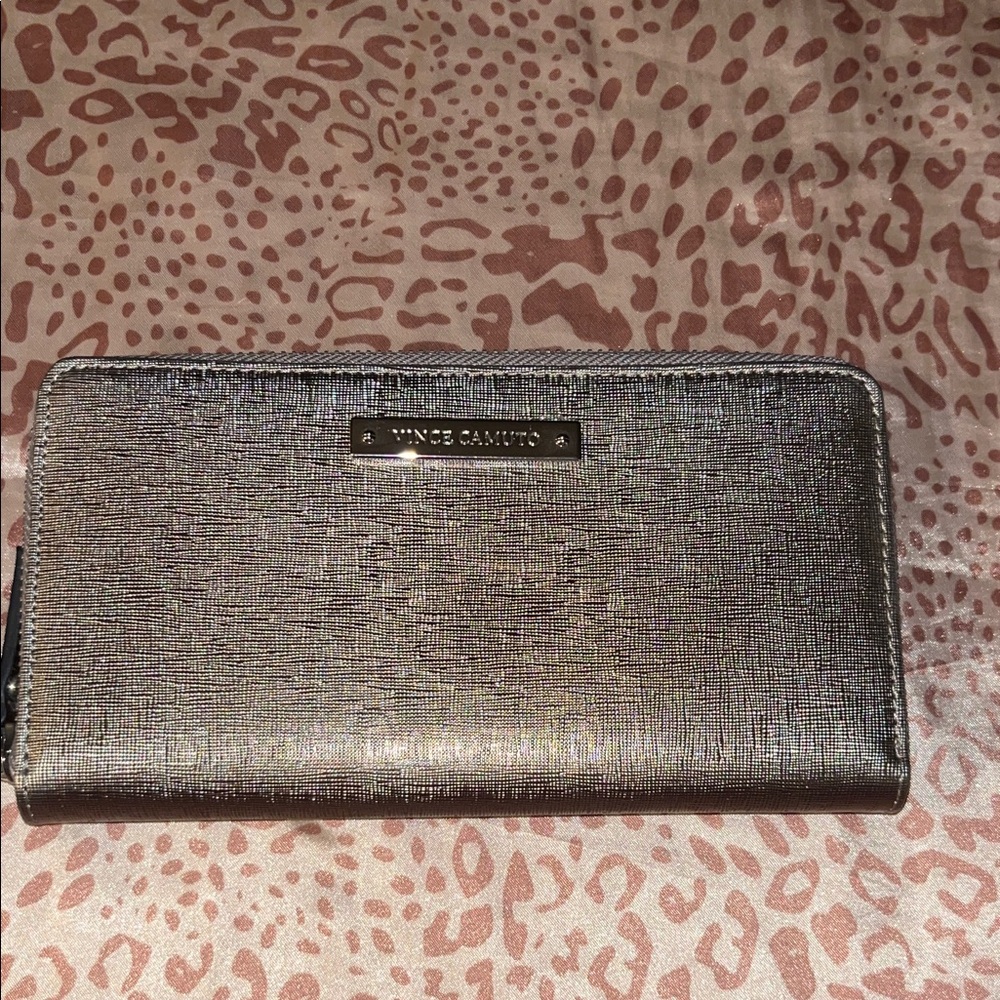 Vince Camuto Metallic Black Wallet